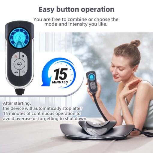 Twinklepoch Neck Stretcher for Dynamic Lifting and Exercising Cervical, Neck Massager of 3 Modes Electrotherapy and Relaxing Hot Compress, 104 to 122℉(40 to 50℃) - Image 3