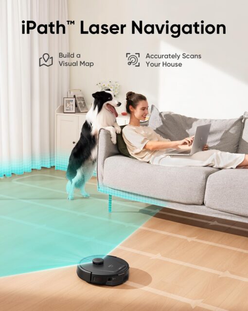 eufy L60 Robot Vacuum, Ultra Strong 5,000 Pa Suction, iPath Laser Navigation, for Deep Floor Cleaning, Ideal for Hair, Hard Floors - Image 6