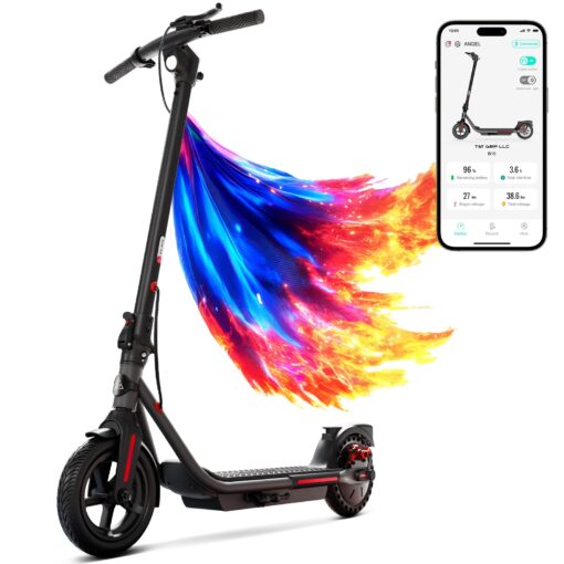 TST Electric Scooter for Adult, Up to 19 MPH and 20 Miles Long Range E Scooter, 8.5"/10" Solid and Pneumatic Tire, Portable Folding EScooter with Dual Brakes, Commuting Escooter App Control