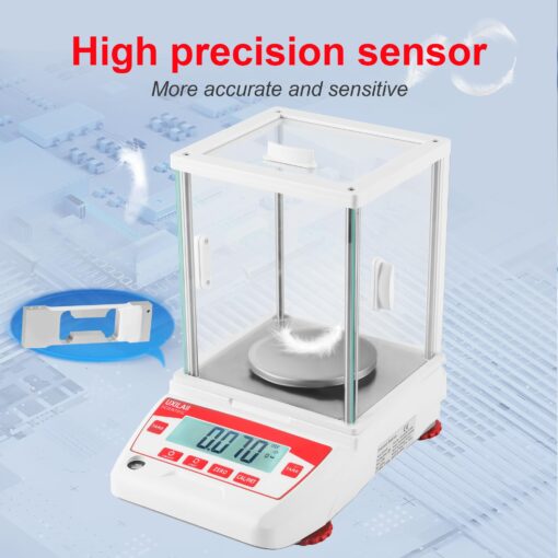 UXILAII SCIENTIFIC Analytical Balance 1mg GN ct Unit Precision Lab Scale 500g x 0.001g Digital Analytical Scale RS232 Interface Laboratory Electronic Balance LCD Display with Glass Windshield - Image 6
