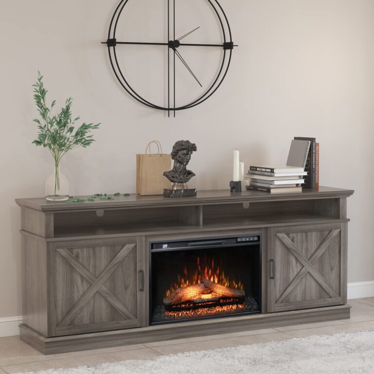 Oxhark Flame 26 Inches Electric Fireplace Inserts, 1500W Wall Recessed with Remote Control, Timer, 6 Brightness and 5 Speeds, Overheating Protection, Fireplace Heater for Indoor Use - Image 3