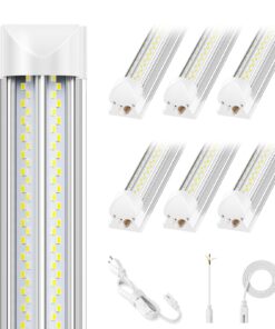 ELEKICO 6 Pack 100w 8ft Led Shop Light, Super Bright 15000lm 5000k V Shape 8' Led Shop Lights, Linkable 8 Foot Led Shop Lights for Garage Warehouse, Supermarket, Basement, Barn, Storage Area