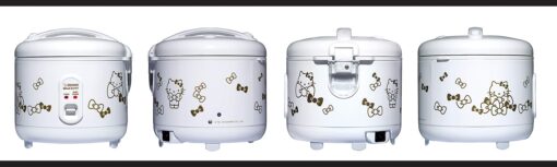 Zojirushi NS-RPC10KTWA Automatic Rice Cooker & Warmer, 5.5-Cup, White & SW-EAE50KTBA Stainless Steel Food Jar, 17-Ounce, Hello Kitty Collection Black - Image 6