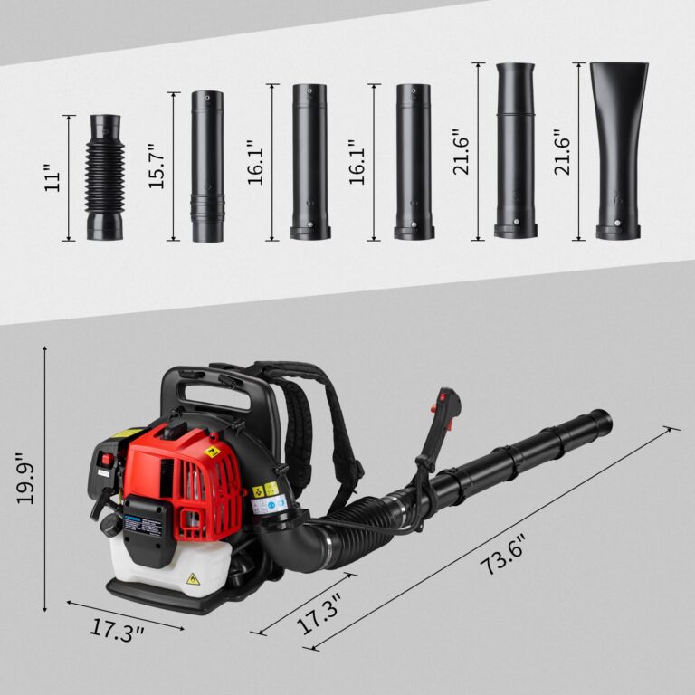 KEZERS Gas Powered Leaf Blower,52cc 2.0HP 2-Cycle Backpack Leaf Blower, 441CFM,180MPH,Air Cooling,Powerful Clearing Performance for Leaves,Snow,Garden,Street - BL-4301 - Image 3