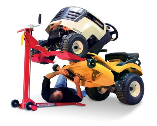 MoJack EZ Max - Riding Lawn Mower Lift, 450lb Lifting Capacity, Fits Most Residential & ZTR Mowers, Space-Saving Folding, Ideal for Mower Maintenance & Repair, Red - Image 5