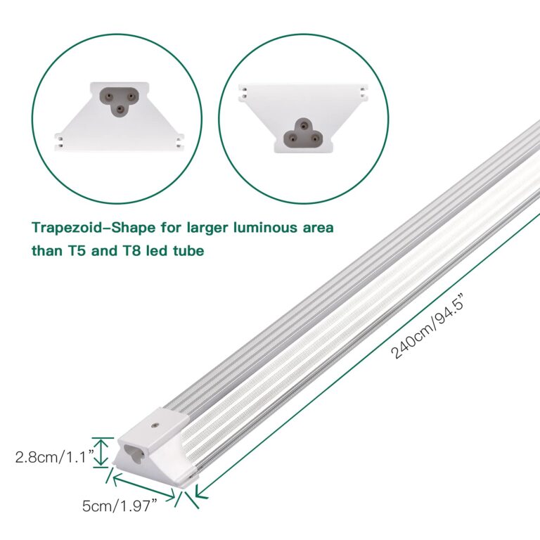 SZHLUX 8FT 110W LED Shop Light, 17400LM 5000K Utility Shop Light, Linkable Daylight White Shop Lights, Integrated LED Ceiling Light Fixture, Garage Light, LED Tube Light for Workshop - Image 6