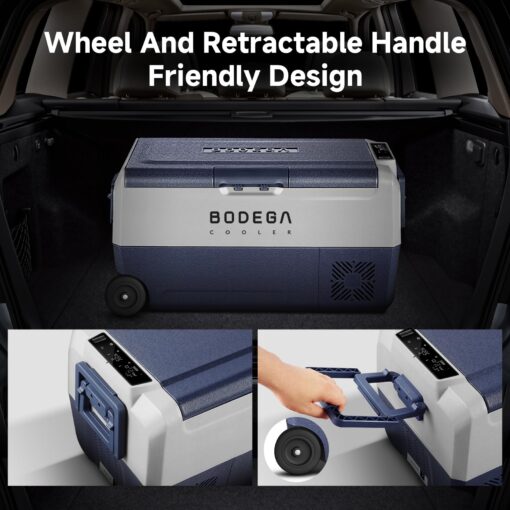 BODEGACOOLER 12 Volt Car Refrigerator,38 Quart Portable Freezer,Car Fridge Dual Zone APP Control,36L -4℉-68℉ Electric Compressor Cooler 12/24V DC and 100-240V AC for RV,Travel,Camping,Road Trip - Image 4
