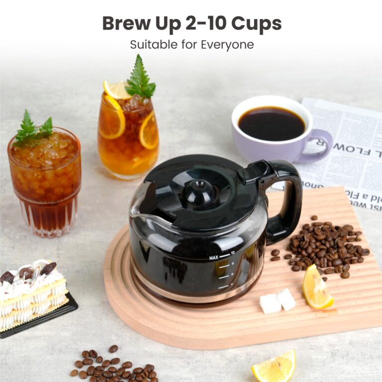 Gevi 10-Cup Drip Coffee Maker with Built-in Grinder, Programmable Brew Coffee Machine with Timer, Reusable Filter, 1.5L Water Tank, Coffee Pot, Warming Plate Burr Grinder Combo - Image 2