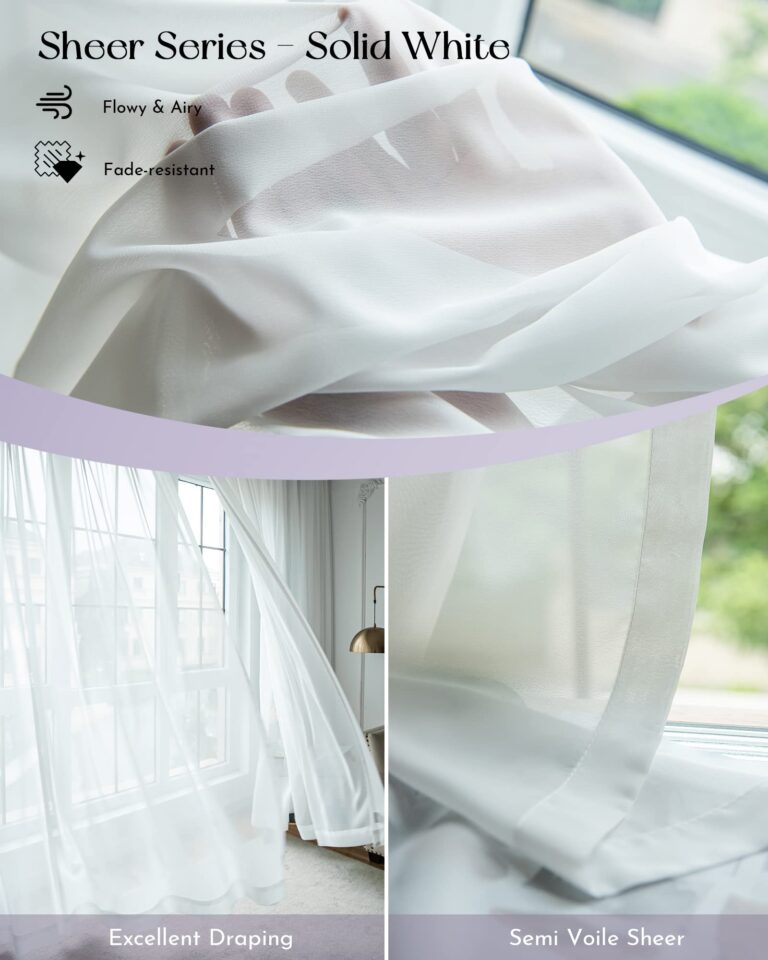 Graywind Hardwired Smart Curtains Motorized Sheer Curtains with Remote Alexa Google Control for Sliding Sheer Drapes One-Way or Split Draw, Custom Width to 220" (Sheer Solid White) - Image 3