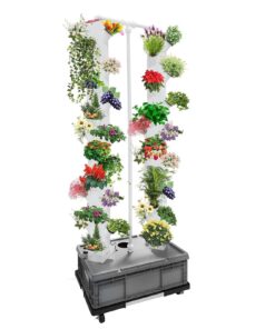 Buhyujkm Vertical Hydroponic Garden Tower,56 Slots Hydroponics Tower | Multifunctional Plants Germination Kit for Fruits and Vegetables