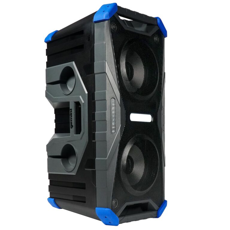 Gemini Sound SoundSplash 400W Floating Waterproof Wireless Bluetooth Speaker, LED Light Show, Dual 8” Woofers & NFC Pairing - Perfect for Pool Parties, Beach, Travel & Home Fun (Gray/Blue) - Image 3