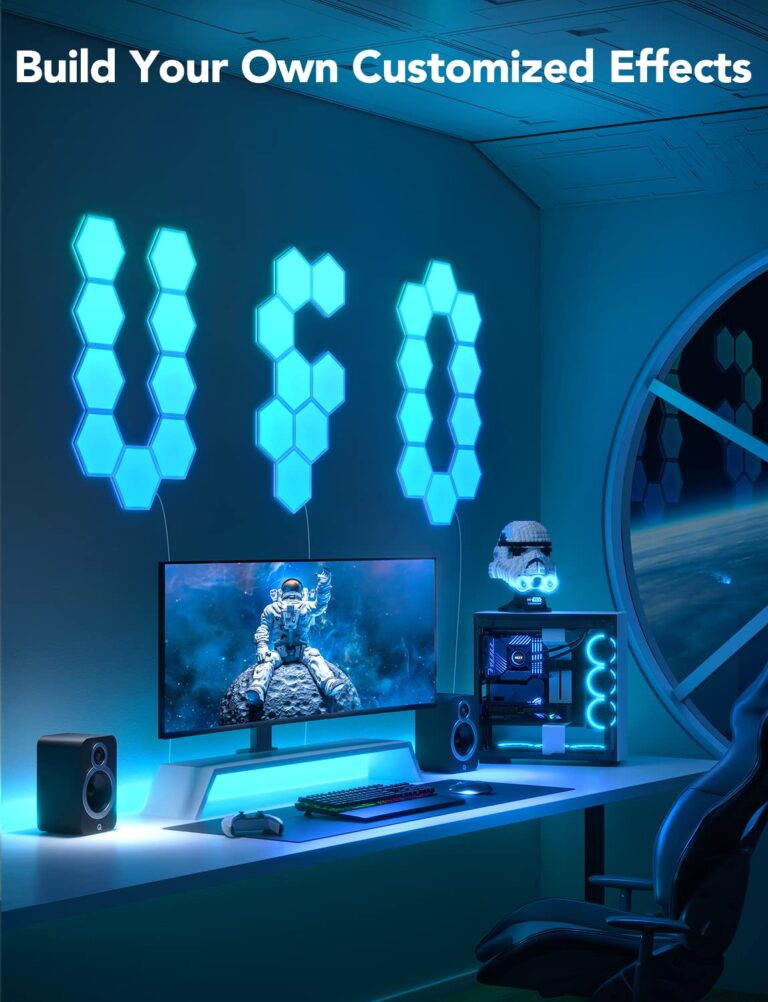 Govee Glide Hexa Light Panels, RGBIC Hexagon LED Wall Lights, Wi-Fi Smart Home Decor Creative Wall Lights with Music Sync, Works with Alexa Google Assistant for Indoor Decor, Gaming Decor, 10 Pack - Image 8