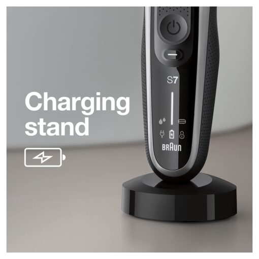 Braun Series 7 7032cs Flex Electric Razor for Men, Wet & Dry, Electric Razor, Rechargeable, Cordless Foil Shaver with Beard Trimmer and Charging Stand, Silver - Image 4