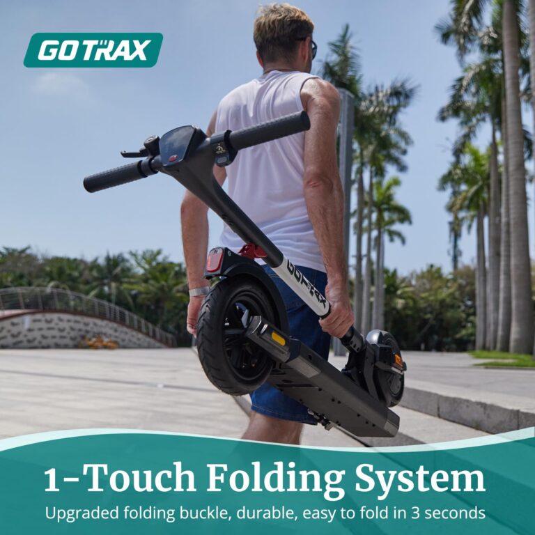 Gotrax APEX MAX Electric Scooter, 8.5" Solid Tires, Max 18 Mile and 18Mph 350W Motor with Rear Single Shock, Bright Headlight and Taillight and Cruise Control, Foldable Escooter for Adult - Image 5