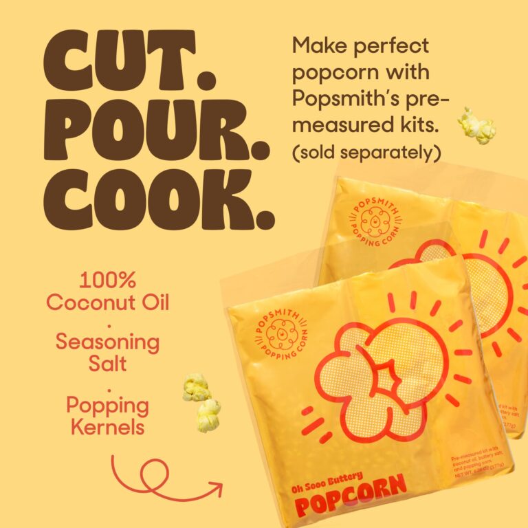 Popsmith Popcorn Popper in Butter - 6 Quart Stovetop Popcorn Machine - Stainless Steel Popcorn Maker Compatible with All Stovetops - Image 7