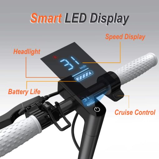 NAVIC T5 Electric Scooter Adult, 350W,Max Speed 19Mph, Long Range 21Miles, Foldable E-Scooter for Adults, Escooter Adults with App Control, Dual Braking - Image 6