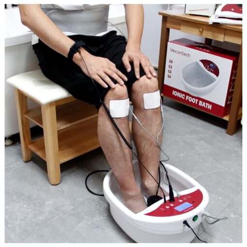 veicomtech Ionic Foot Bath Detox Machine, Foot Detox Machine, Ionic Foot Spa Kit with 10 Ginger Tablets FIR Belt Massage Pads for Home use or Salon - Image 5