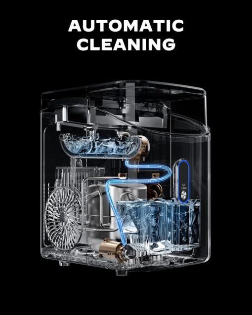 Silonn Nugget Ice Maker Countertop, Pebble Ice Maker with Soft Chewable Ice, One-Click Operation Ice Machine with Self-Cleaning, 34lbs/24H for Home,Kitchen,Office - Image 3