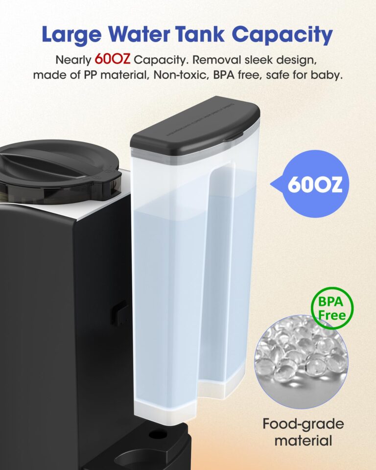 Mercalon Instant Formula Maker, Fast and Customizable Formula Dispenser Machine with Accurate Temperature Control for Baby, Automatic Powder Blending for All Brands of Bottle and Formula, Black/White - Image 2