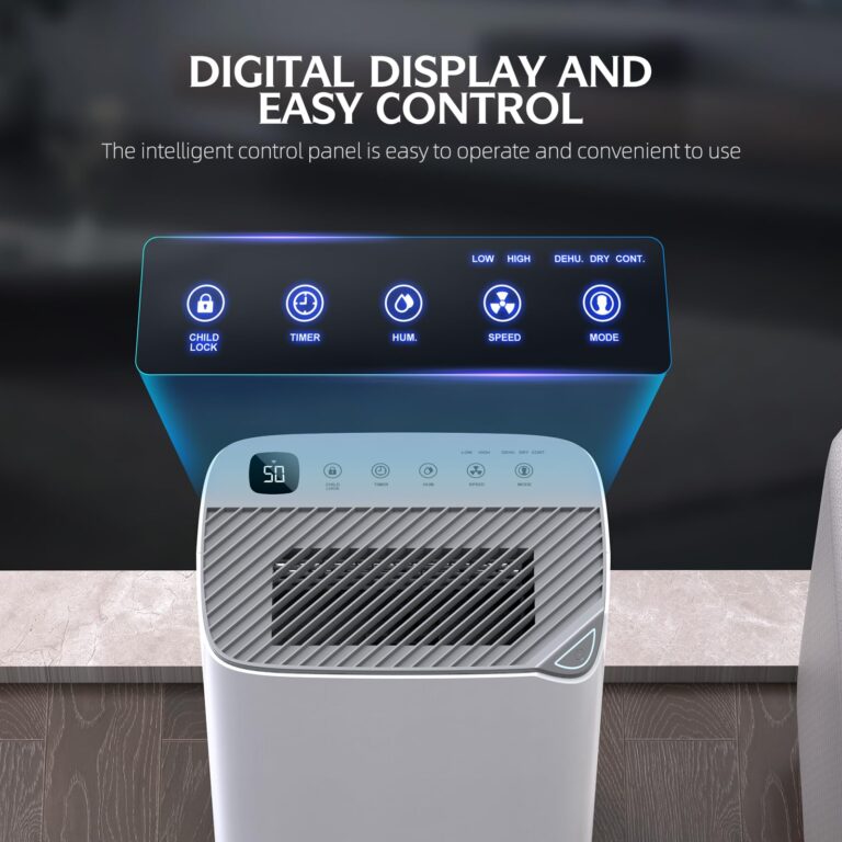 BBianLyy 4500 Sq.Ft 50 Pints Energy Star Certified Dehumidifier for Home with Drain Hose,Intelligent Humidity Control, 4 Operation Modes with App, Ideal for Room, Bathroom, RV - Image 4