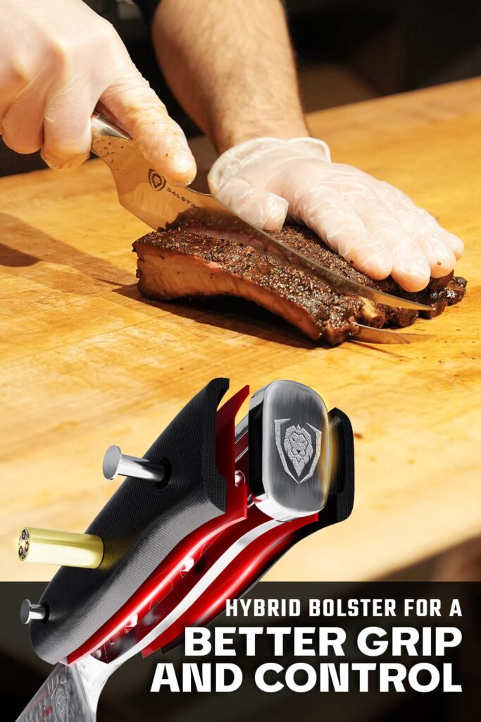 Dalstrong Pitmaster BBQ & Meat Knife - 8 inch - Shogun Series ELITE - Forked Tip & Bottle Opener - Japanese AUS-10V Super Steel Kitchen Knife - G10 Handle - Razor Sharp - w/Sheath - Image 7