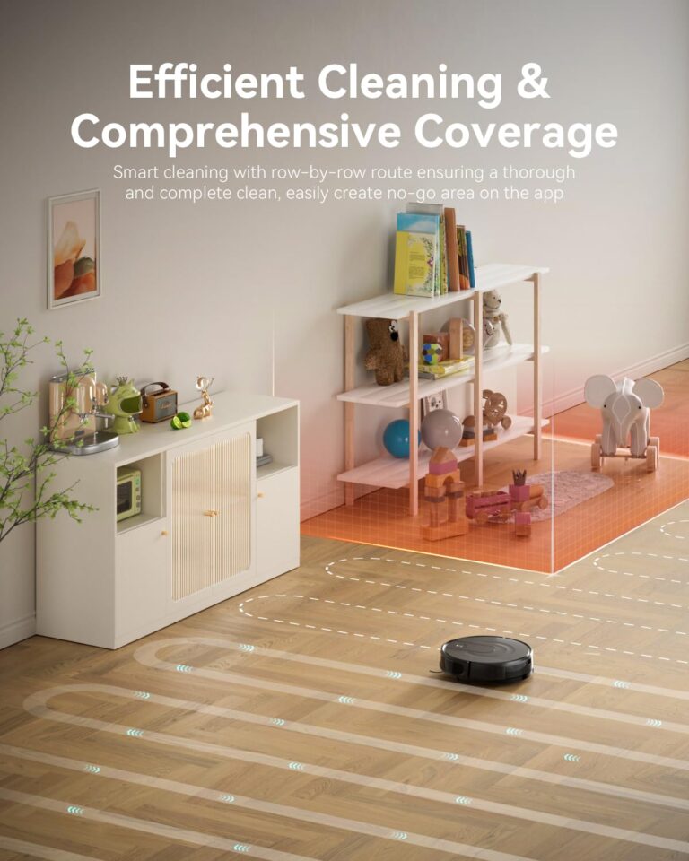 Kewbily Robot Vacuum and Mop Combo, LiDAR Navigation with Ultra Slim Design, Smart Mapping Robotic Vacuum Cleaner, 9000Pa Suction, Customizable Cleaning for Pet Hair, Carpets, and Hard Floors - Image 2