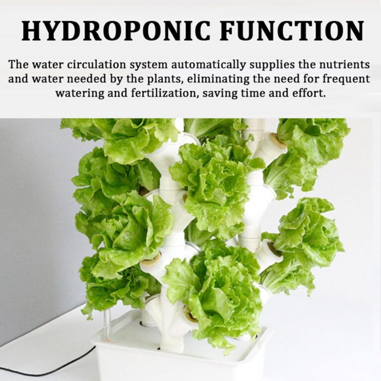 QZQHNYJ Hydroponics Growing System Kit, 16/24/32-Holes PVC-U Pipes Vertical Tower Hydroponic Gardening System Grow Kit with Water Pump, for Leafy Vegetables,16holes - Image 7