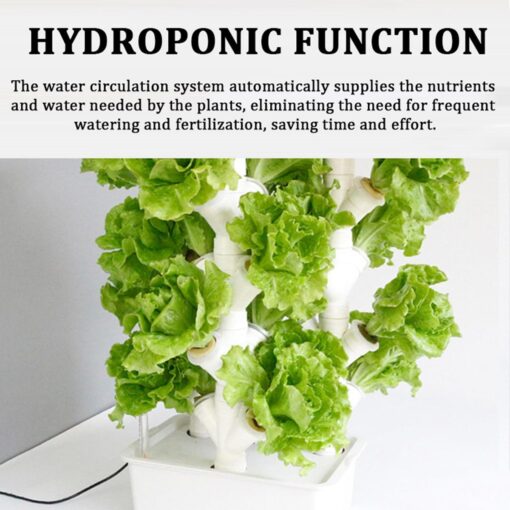 QZQHNYJ 16/24-Holes Hydroponics Growing System Vertical Garden Planter Indoor Smart Garden Kit with Pump and Movable Water Tank for Gardening Lover,24holes - Image 8