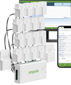 Emporia Gen 3 Smart Home Energy Monitor with 16 50A Circuit Level Sensors | Home Energy Automation and Control | Real Time Electricity Monitor/Meter | Solar/Net Metering