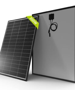 Newpowa 9BB Cell 200W Monocrystalline 200 Watt 12V Solar Panel High Efficiency RV Marine Boat Off Grid