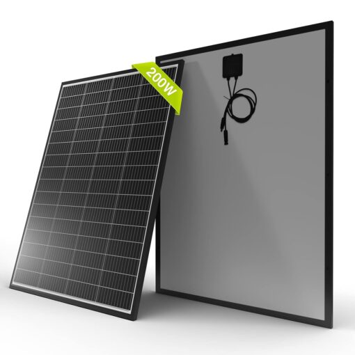 Newpowa 9BB Cell 200W Monocrystalline 200 Watt 12V Solar Panel High Efficiency RV Marine Boat Off Grid