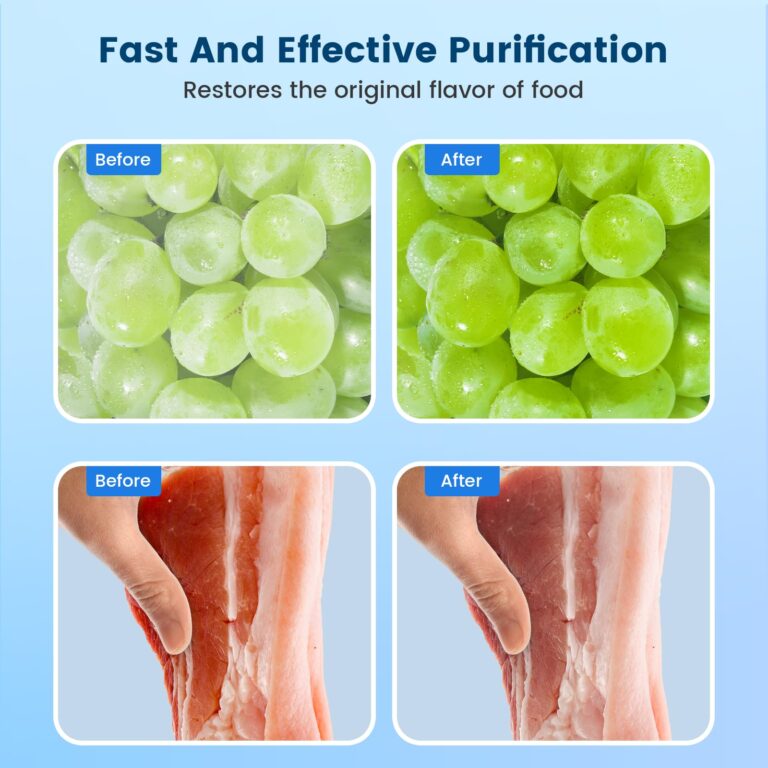 Powerscale Ozone Generator Fruit and Vegetable Washing Machine with Ozone Bubble Removes Pesticides Bacteria Hormone Residues, Fruit Vegetable Cleaner Device with Timer & Smart Touch Control - Image 3