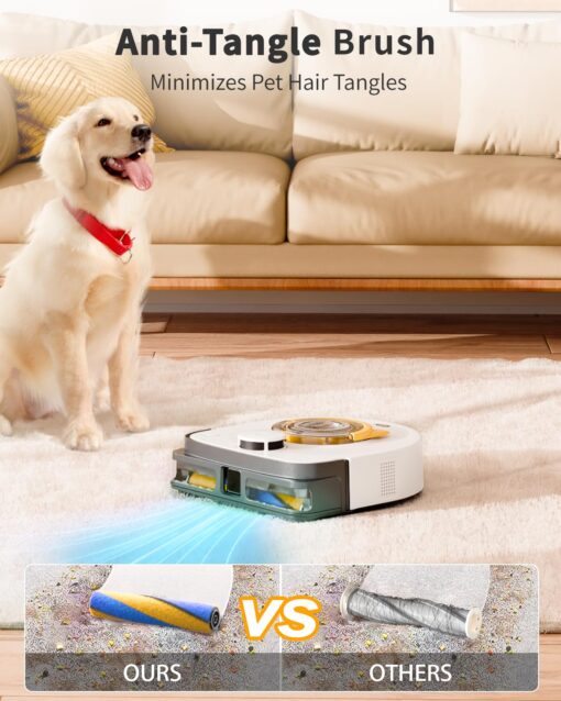 UBPET Robot Vacuum for Pet Hair, Automatic Robot Vacuum Cleaner Self Cleaning Brushroll, Robotic Vacuum Ideal for Carpet, 22,000 Pa Square - Image 3