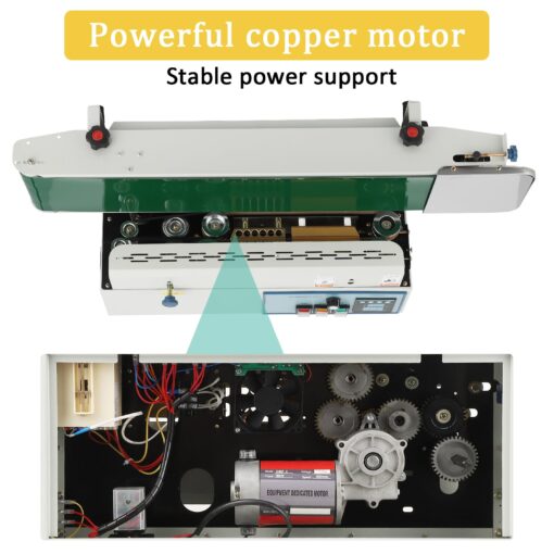 Takywep Continuous Band Sealer FR900K - Automatic 110V Horizontal Sealer with Digital Temperature Control for Commercial PP Aluminum Foil PVC Plastic Bags - Image 5