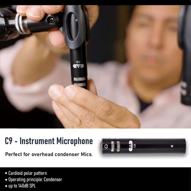 Cad Audio Stage7 Premium 7-Piece Drum Instrument Mic Pack with Vinyl Carrying Case + 7 On Stage Microphones Cables, 20 Feet, XLR - Image 7