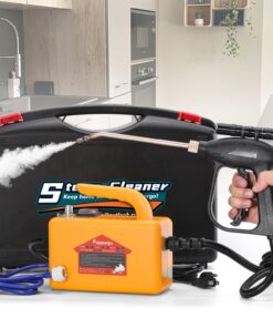 Hapyvergo High Pressure Steam Cleaner, 1700W Handheld Steamer for Cleaning Grout Tile, Hand Held Portable Steam Pressure Washer for Car Cleaning Steamer High Heat for Home 110V