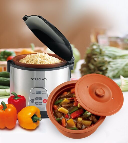 VitaClay VF7700-8 Chef Gourmet 8-Cup Rice and Slow Cooker - Image 4