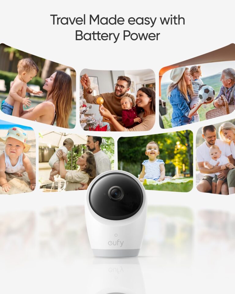 eufy Security Baby Monitor E21 with 4K UHD Camera, 5'' 720p Display, 8X Zoom, Hybrid Wi-Fi and No Wi-Fi Connection, 24/7 Recording in app, Pan-Tilt, Portable Camera with Built-in Battery, ANR - Image 4