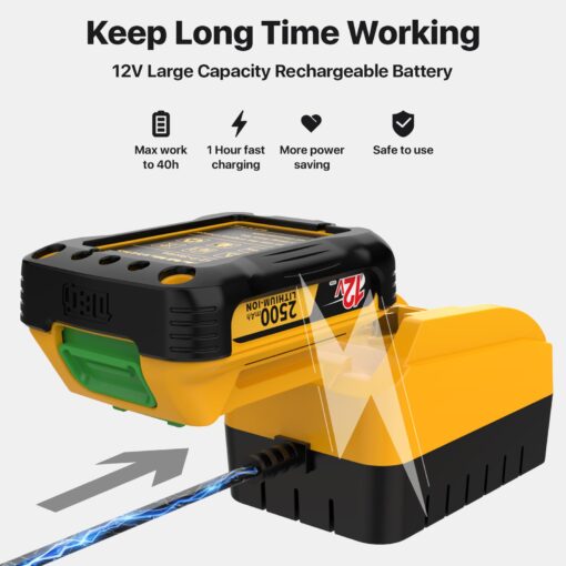 Laser Level 360 Self Leveling,DEGLASERS 4x360 Green Laser Level with 12V Rechargeable Battery(40 Hrs),Remote Control, Magnetic Rotating Stand,Hard Carry Case for Construction - Image 4