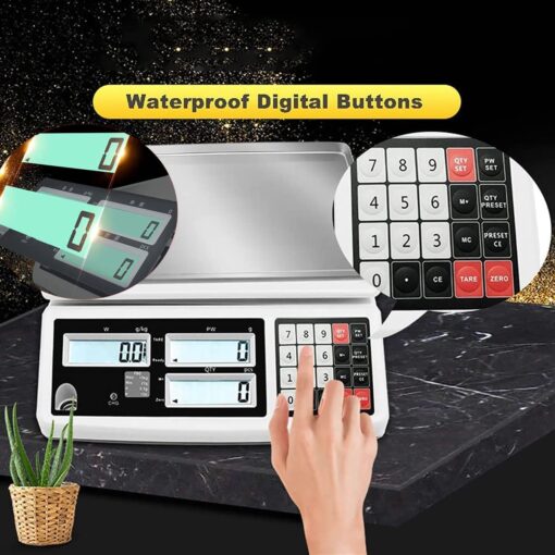 JAJKAFCL 30kg/1g Digital Precision Accurate Electronic Scale Laboratory LCD Display Balance Weighting and Counting Scale Scientific/Industrial/Gold Scales Balance(5kg/0.1g) - Image 8