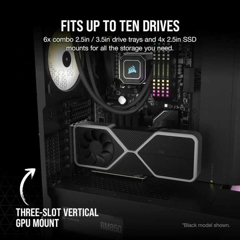 CORSAIR 7000D AIRFLOW Full-Tower ATX PC Case – High-Airflow Front Panel – Spacious Interior – Easy Cable Management – 3x 140mm AirGuide Fans with PWM Repeater Included – White - Image 7