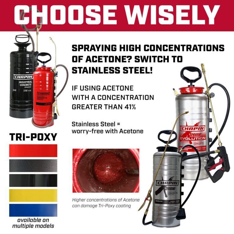 Chapin 19494 Made in USA 3.5 Gallon Tri-Poxy Industrial Open Head Sprayer for Professional Concrete Applications, Form Oils, Construction with All Brass Components, 3.5 gallons, Red - Image 6