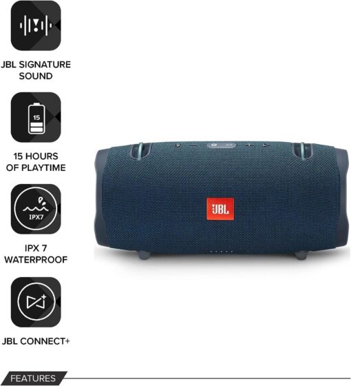 JBL Xtreme 2 Portable Wireless Bluetooth Speakers - Pair (Blue) - Image 7
