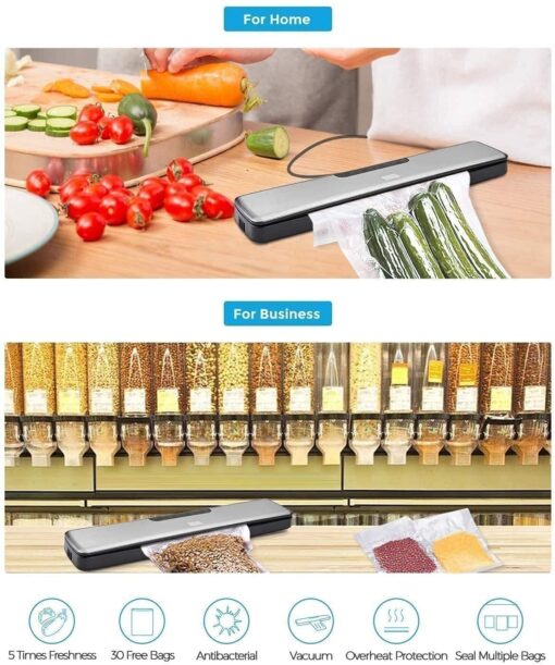 RMENST Vacuum Sealer Machine, Automatic Food Vacuum Sealer with Strong Suction & Easy Operation, Compact for Long-Lasting Food Preservation - Image 9