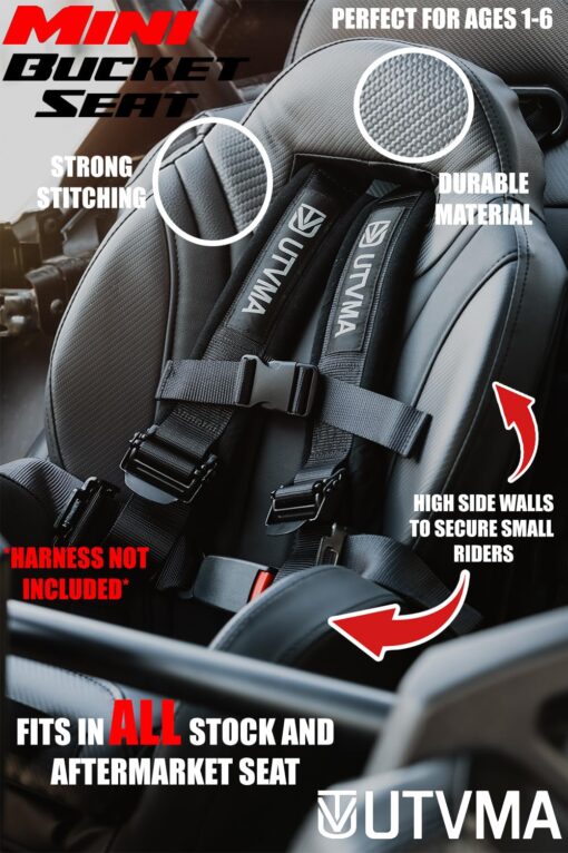 UTVMA Mini Bucket Seat for Kids (Fits Stock and Aftermarket Seats) - Image 7