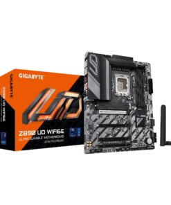 GIGABYTE Z890 UD WIFI6E Intel Core Ultra (Series 2) LGA 1851 Motherboard, ATX, DDR5, 3X M.2, PCIe 5.0, Front USB Type-C, WIFI6E, 2.5GbE LAN, EZ-Latch