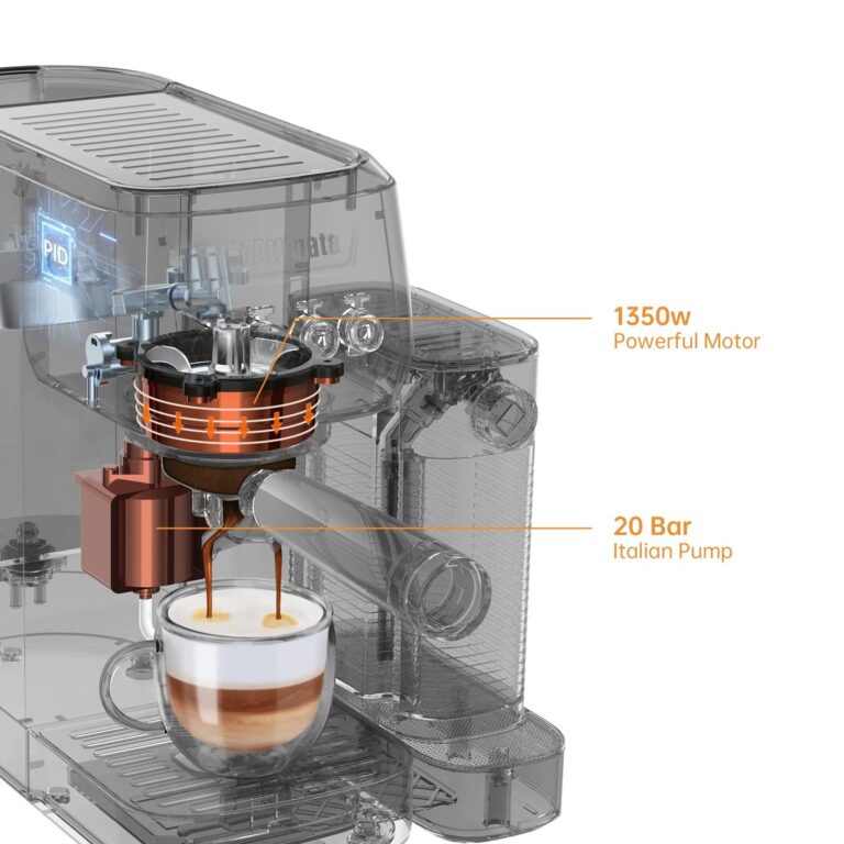 MAttinata Cappuccino Machine 20 Bar, Professional Espresso Machines for Home and Office with Automatic Milk Frothering System, Barista Compact Latte Maker for Coffee Lovers, Stainless Steel-Mattino - Image 5