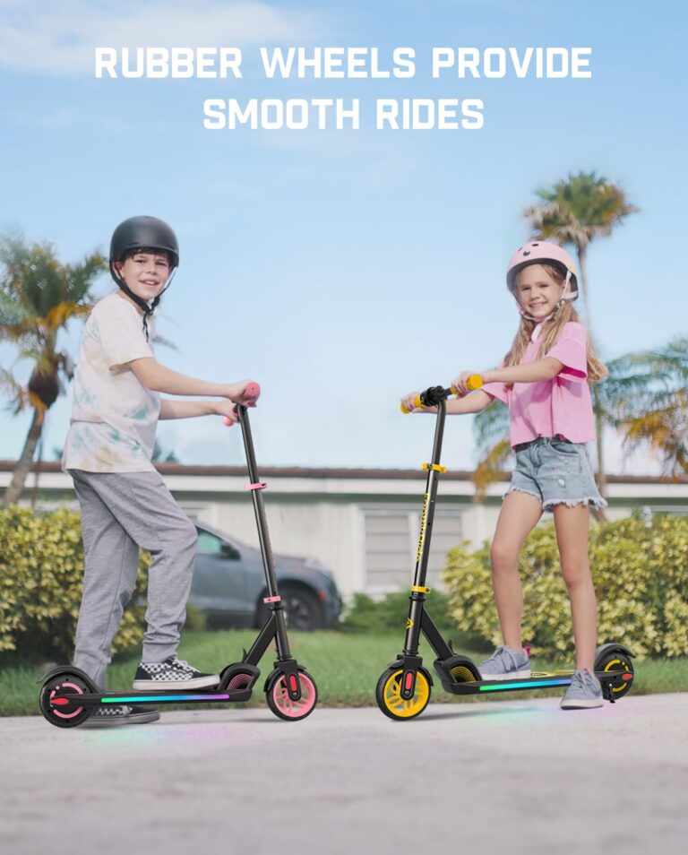FanttikRide C9 Apex Electric Scooter for Kids 8-12, Adjustable Handlebar Height for Riders 3.9-5.2 ft, 132 lbs, Up to 40 mins Continuous Time, 3 Speed Mode 5/8/10 MPH, Bluetooth Music Speaker, Yellow - Image 2