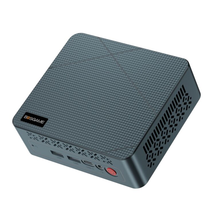 BOSGAME E2 Mini PC Desktop Computers, AMD Ryzen 5 3550H, 16GB DDR4, 512GB SSD, Win 11 Pro, 4K Triple Display, Type-C/USB3.2, RJ45/Wi-Fi 5/BT 5.0, Compact Silent PC for Office, Streaming, Home Theater