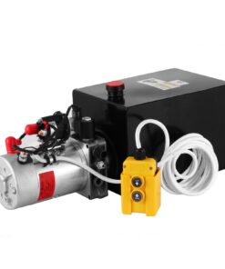 Mophorn 12 Quart Single Acting Hydraulic Pump 12V Hydraulic Power Unit with Steel Reservoir for Dump Trailer Truck Car Lift Unit
